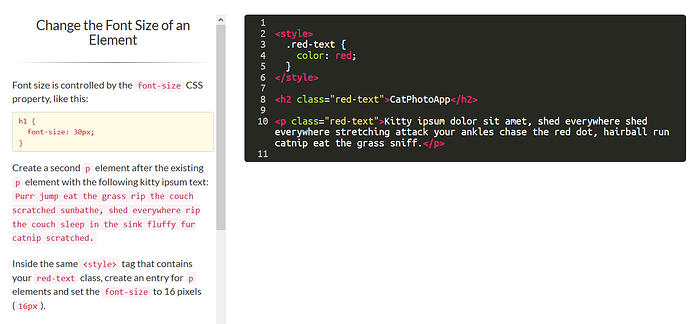multiple classes in p element the freecodecamp forum font size tags